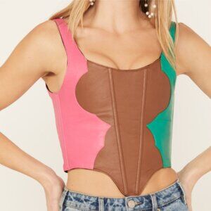 Understated Leather Women's Neon Moon Bustier Top